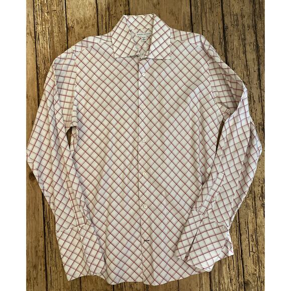 Banana Republic Mens Size L 16-16 1/2 Plaid Collared Button Down Dress Shirt - Picture 1 of 7